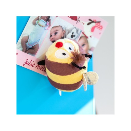 Magnet de pluș „albină” – 4 x magnet cusut [1]