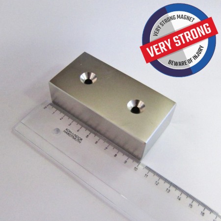 Magneți de neodim atipici - Magnet neodim bloc 100x50x30 N 80 °C, VMM10