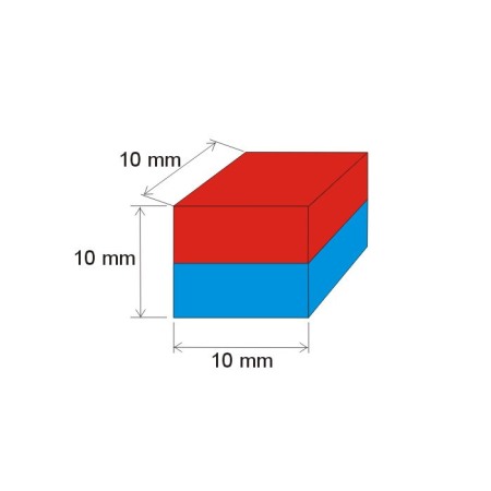 Magnet neodim bloc 10x10x10 N 80 °C, VMM7-N42 [1]