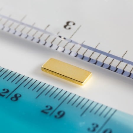 Magneți - Magnet neodim bloc 10x4x1 Au 80 °C, VMM10-N50