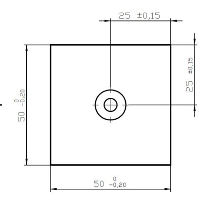 Magnet neodim bloc 50x50x30xR157 N 80 °C, VMM10-N50 [2]