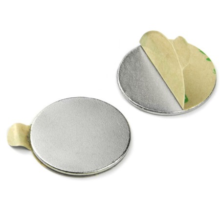Magneți - Magnet neodim cilindru cu autoadeziv cu diam.20x1 N 80 °C - set 2 buc, VMM4-N35