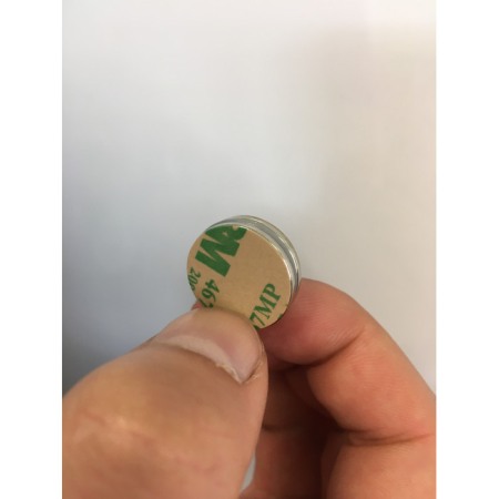 Magnet neodim cilindru cu autoadeziv cu diam.20x2 N 80 °C SV, VMM4-N35, SET N/S, conține doi magneți care se atrag [2]