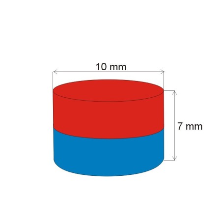 Magnet neodim cilindru cu diam.10x7 N 80 °C, VMM7-N42 [1]