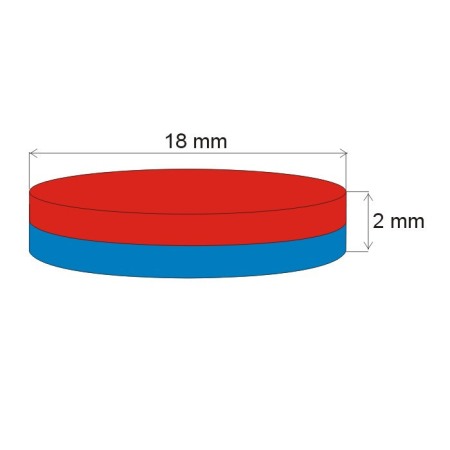 Magnet neodim cilindru cu diam.18x2 N 80 °C, VMM4-N35 [1]