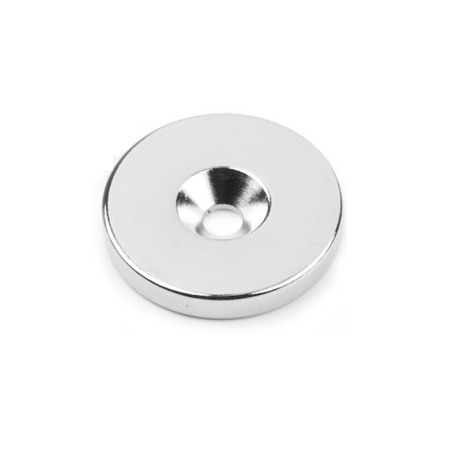 Magneți circulari - Magnet neodim cilindru cu gaură pentru șurub cu cap înecat diam. 27 x 4 N 80 °C, VMM4-N35