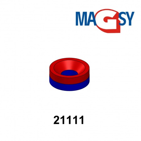 Magnet neodim cilindru cu gaură pentru șurub cu cap înecat diam. 8 x 6/3,4 x 3-M3-N-80 °C, VMM4-N35 [1]