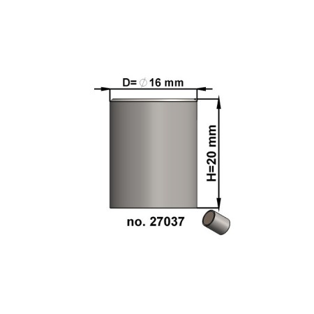 Magnet oală diam. 16 x înălțime 20 mm, fără filet [2]