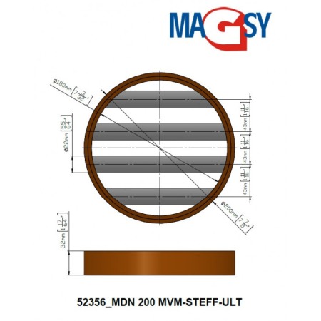 Magnet pentru pâlnia de alimentare MDN 200 MVM-STEFF-ULT, 6.810 Gs, 31 N [3]