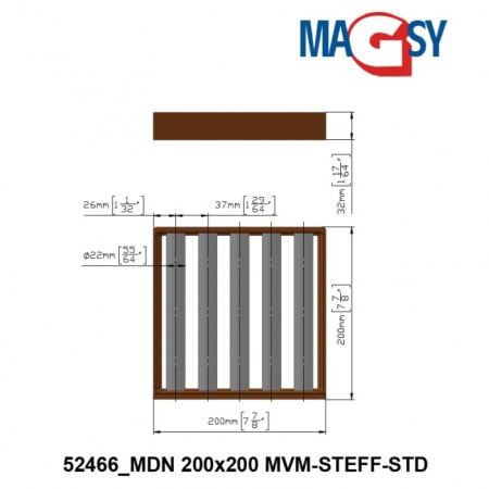 Magnet pentru pâlnia de alimentare MDN 200x200 MVM-STEFF-STD [4]