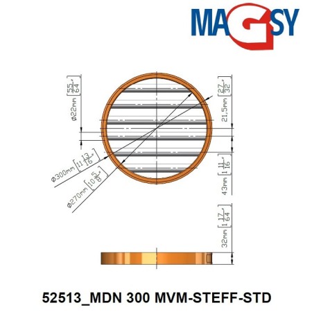 Magnet pentru pâlnia de alimentare MDN 300 MVM-STEFF-STD [5]