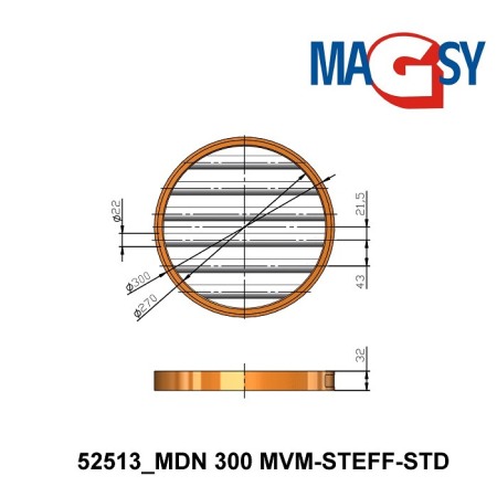 Magnet pentru pâlnia de alimentare MDN 300 MVM-STEFF-STD [3]