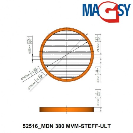 Magnet pentru pâlnia de alimentare MDN 380 MVM-STEFF-ULT, 6.810 Gs, 31 N [6]