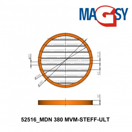 Magnet pentru pâlnia de alimentare MDN 380 MVM-STEFF-ULT, 6.810 Gs, 31 N [4]