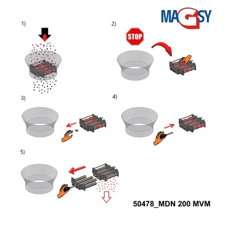 Magnet pentru pâlnia de alimentare (temperatura maximă de 80 °C) diam. 200 mm [3]