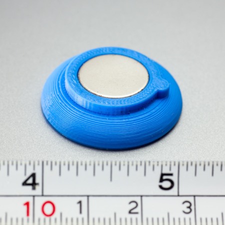 Magneți în carcasă plastic - Magnet puternic în carcasă de plastic nepersonalizat - albastru