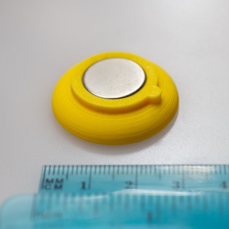 Magneți în carcasă plastic - Magnet puternic în carcasă de plastic nepersonalizat - galben