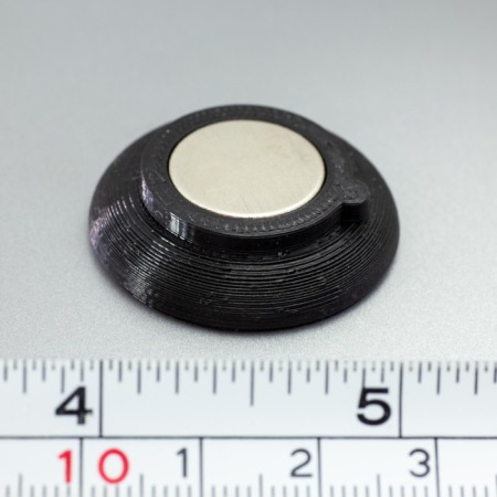 Magneți în carcasă plastic - Magnet puternic în carcasă de plastic nepersonalizat - negru