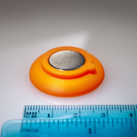 Magneți în carcasă plastic - Magnet puternic în carcasă de plastic nepersonalizat - portocaliu