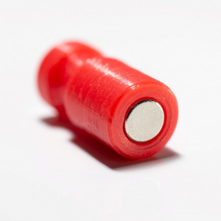 Magnet puternic în carcasă de plastic nepersonalizat - roșu [1]