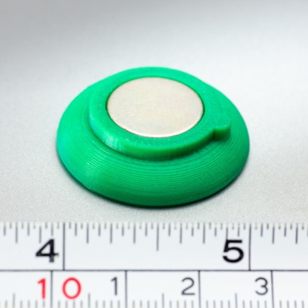 Magneți în carcasă plastic - Magnet puternic în carcasă de plastic nepersonalizat - verde