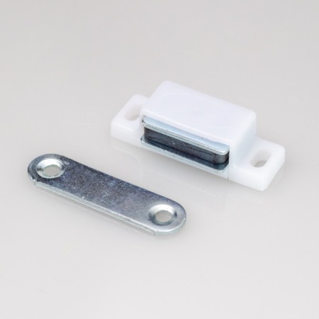 Magneți mobilier - Magnet ușă mobilă dreptunghilar alb