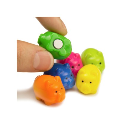 Magneți de frigider - purceluși - 6 buc. - diferite culori [1]