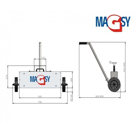 Mătură magnetică cu magneți de neodim - model 1 [2]