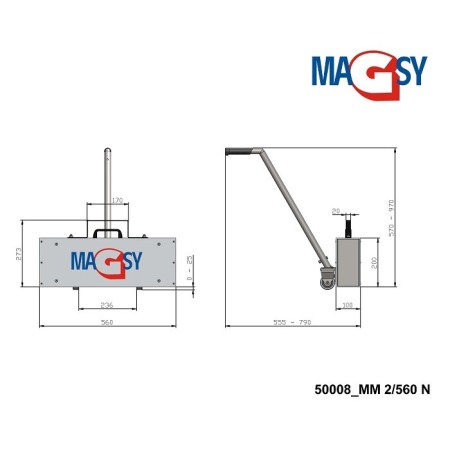 Mătură magnetică cu magneți de neodim - model 2 [2]