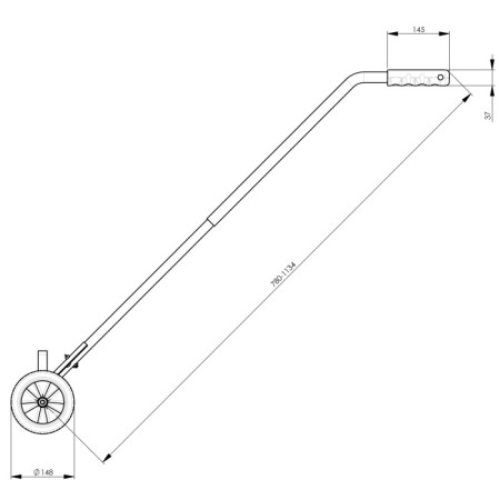 Mătură magnetică, lățime 90 cm, magneți de ferită [2]