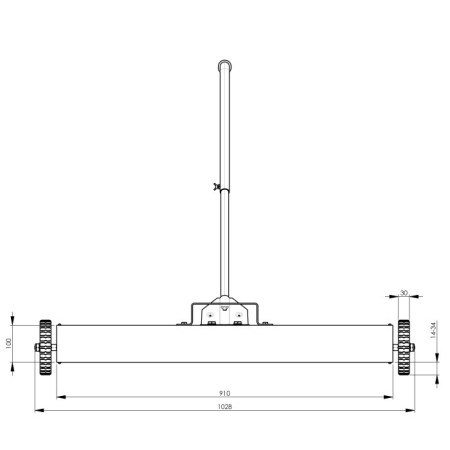 Mătură magnetică, lățime 90 cm, magneți de ferită [1]