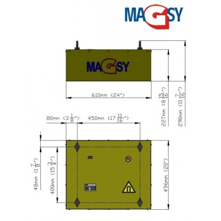 Placă magnetică MD modelul 1 - 610x496x227 F [3]
