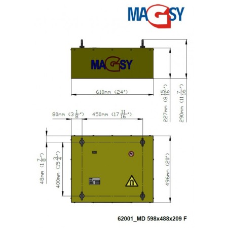 Placă magnetică MD modelul 1 - 610x496x227 F [4]