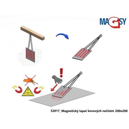 Placă magnetică pentru captarea prafului 640 x 500 x 12 mm [1]