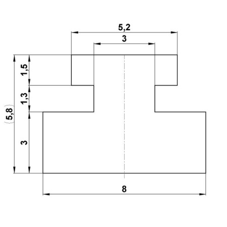 Profilul magnetic 5,8 x 8 mm [1]