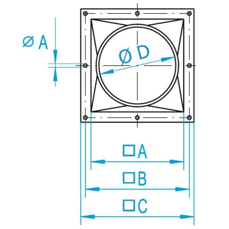 Reducție pătrat la rotund JACOB DN 100 [1]