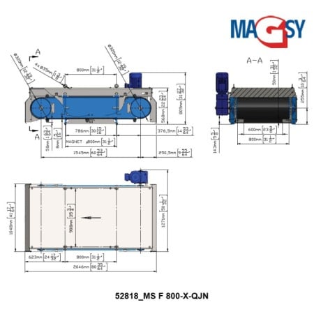 Separator magnetic de deasupra transportorului cu bandă MSF [3]