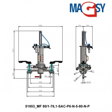 Separator magnetic lichide MF 80/1-76,1-SAC-P6-N-5-80-N-P [2]