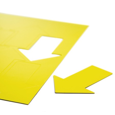 Decupaje din folii magnetice - Simbol magnetic - săgeată mare, 8 buc./A4 – galben