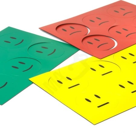 Smiley-uri magnetite - Smiley magnetic diam. 60 mm, 6 buc./A5 - mixate