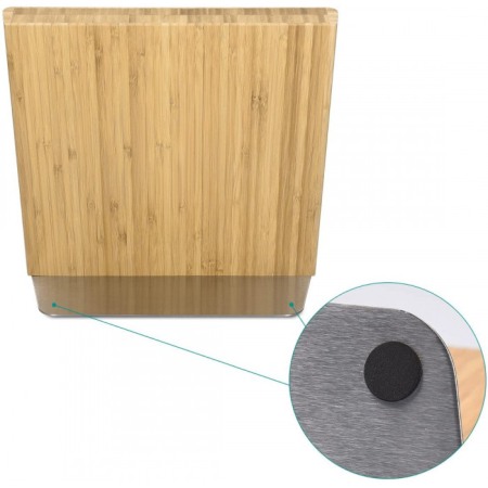 Suport magnetic pentru cuțite, din lemn de bambus – fără cuțite, 23 x 22,5 cm, adâncime 12 cm [2]