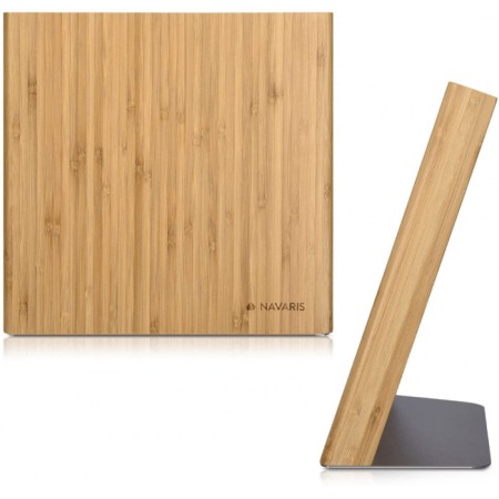 Suport magnetic pentru cuțite, din lemn de bambus – fără cuțite, 23 x 22,5 cm, adâncime 12 cm [3]