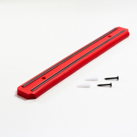 Suport magnetic pentru cuțite și ustensile de bucătărie, lungime 38 cm - roșu [2]