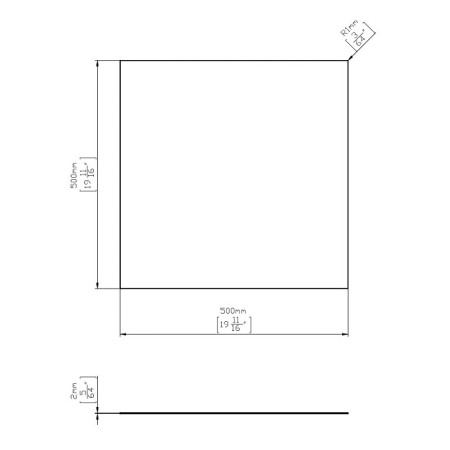 Tablă inox grosime 2 mm, dimensiune 500x500 mm [1]