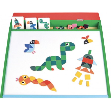 Joc de construcție magnetic - Tablă magnetică mozaic