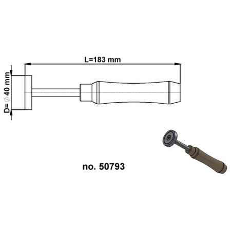 Tijă cu magnet diam. 40x8 mm, temperatura suportată max. 80 °C [3]