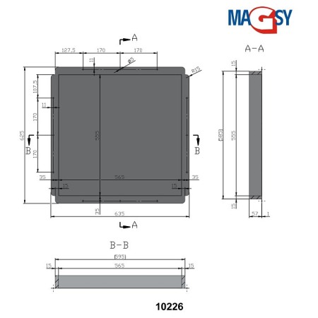 Ușiță magnetică UP 600x600 mm [3]