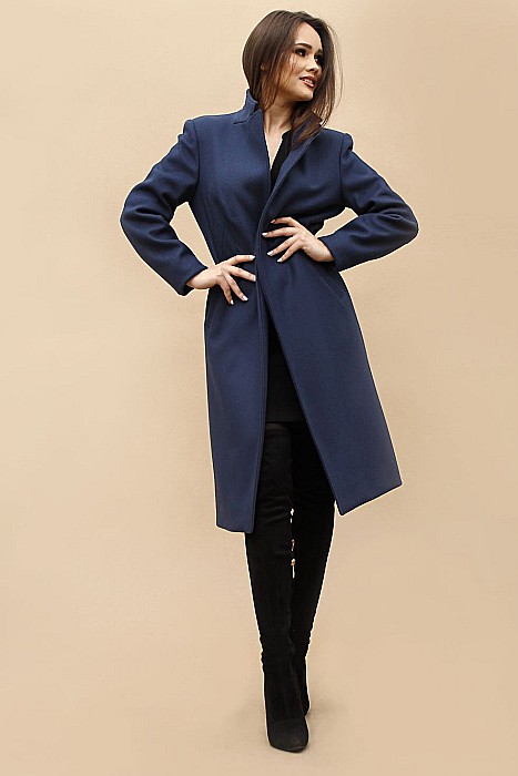 Palton bleumarin din lana [2]