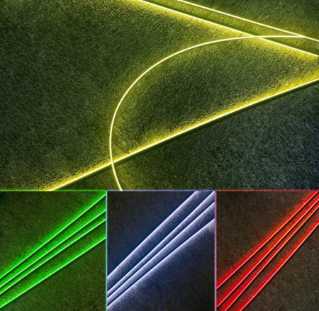 Lumini Ambientale LED interior RGB Acrilice 18 in 1 Fete usi, Bord, Manere, Podea, Control din aplicatie Bluetooth, Banda neon tip El Wire [10]