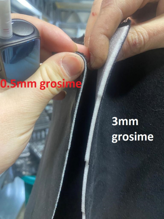 Material Tapiterie AUTO - Material plafon auto ALCANTARA SLIM negru